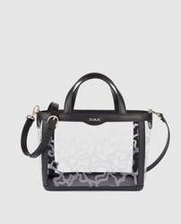 Tous - Bolso De Mano Pequeño Kaos Shock De Vinilo En Negro Con Troquelado De Logos características