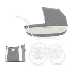 Inglesina - Capazo Classica + Bolso Para Silla De Paseo Jacquard Argento Gris en oferta