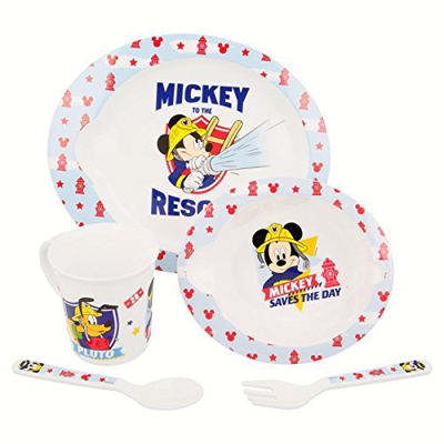 Disney Baby - Vajilla 5 Piezas Mickey Mouse Baby Blanco/azul