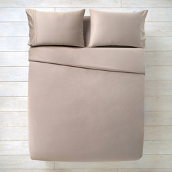 Home Concept - Funda Nórdica Algodón Egipcio Basic Satin Topo Cama 150 cm precio