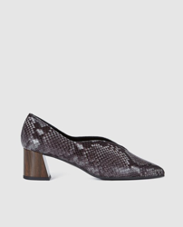 Dibia - Zapatos De Salón De Mujer Abotinados En Piel Con Estampado De Serpiente en oferta