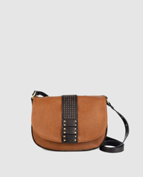 Volum - Bandolera De Mujer En Marrón Con Remaches Metálicos características