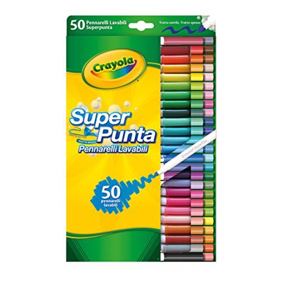 Crayola - 50 Rotuladores Súper Punta Lavables