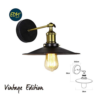 Aplique vintage e27 60w 26x28x24,5cm