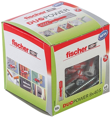 Fischer DUOPOWER 8x40mm S LD, 50 Stück - 535460