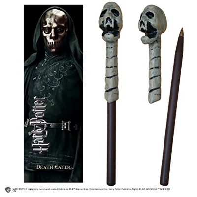 Varita boligrafo y marcapaginas Death Eater Skull Harry Potter