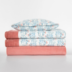 El Corte Inglés - Juego De Sábanas Coralina Con Bajera Henar Rosa Cama 105 cm precio