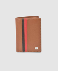 Imagen de Daviletto - Cartera Vertical De Hombre De Piel Marrón Con Dos Franjas al mejor precio Daviletto - Cartera Vertical De Hombre De Piel Marrón Con Dos Franjas características
