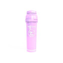 Twistshake - Biberón Anticólico Tetina Silicona (330 Ml.) Morado Pastel características