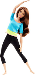 Barbie - Muñeca Movimientos Sin Límites - Top Azul y Verde características
