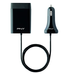 Cargador de coche familiar PNY 4 USB 29W características