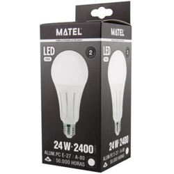 Bombilla LED estandar E27 24 watios fria 23294 en oferta