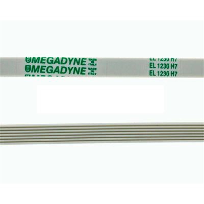 Correa lavadora Megadyne 1230 H-7 Elástica Ranurada BLANCA