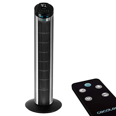 Ventilador de torre oscilante Ceotec, 3 velocidades, Control remoto, Mando a distancia, ForceSilence 890 Skyline