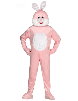 Disfraz de mascota conejo rosado adulto