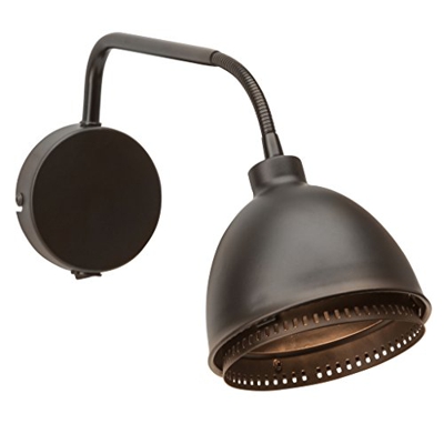 Lámpara de pared Skirt negra, diseño industrial