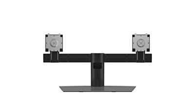 Dual Monitor Stand 68,6 cm (27") Aluminio, Negro, Soporte de pie