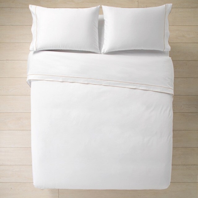 Bassols - Juego De Funda Nórdica Algodón Egipcio 300 Hilos Serie Hotel Península Beige Cama 200 cm