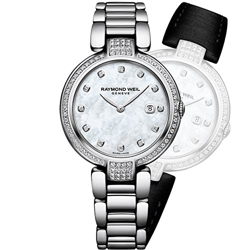 Raymond Weil - Reloj De Mujer Shine 1600 -SCS-97081 De Acero Y Raso en oferta