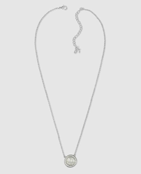 Adore - Collar Naturale Plateado Con Swarovski en oferta