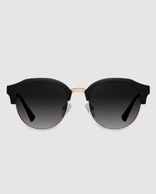 Hawkers - Gafas De Sol Unisex Browline Con Montura Y Lentes En Negro.