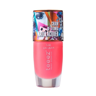 Chain Of Stones Nail Lacquer Toxic Tangerine #Ea4d60