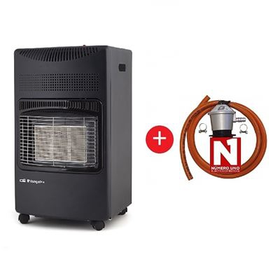 Estufa de Gas Orbegozo Cerámico HCE 73, 4200 W + Regulador de Gas butano HVG