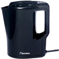Bestron AWK810 Hervidores de Agua, 500 W, 0.9 litros, Acero Inoxidable, Negro