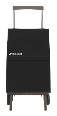 Rolser PLE001NEGRO - Carro de compra plegable, 45 L, 2 ruedas