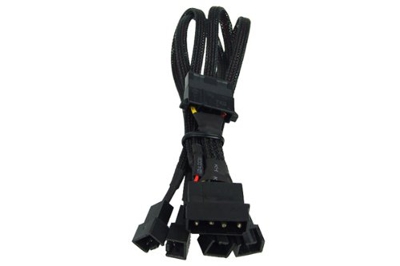 4Pin Molex auf 4x 3Pin (12V) 30cm 0,3 m, Adaptador