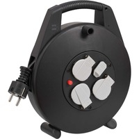 1093200600 base múltiple 10 m 3 salidas AC Interior Negro, Gris, Enrrollacables