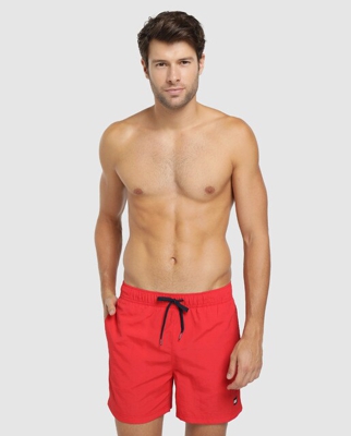 Tommy Hilfiger - Bañador Bermuda De Hombre Rojo Liso