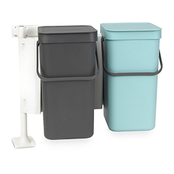 Cubo de basura Brabantia Sort & Go 2 x 16 L Gris/Verde en oferta