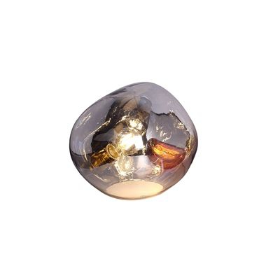 Lámpara de mesa de vidrio Lumineca,  plata, 28x23 cm - 50231021690644