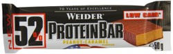 Weider Nutrition 52% Protein Bar - 24 x 50gr  - Cacahuete-Caramelo en oferta