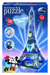 Disney- Mickey & Minnie Tower and Mouse Puzzle 3D Torre Eiffel EDICION Mickey Y Minnie, Color Azul, Negro, Rojo, Blanco, Miscelanea (Ravensburger 1257 en oferta
