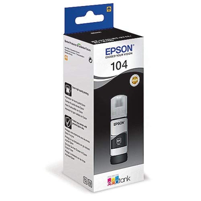 Original Epson Drucker Tinte 104 Schwarz EcoTank ET 2710 2711 2720 2726 4700