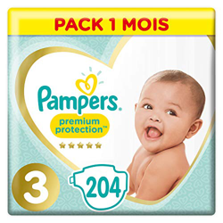 Pampers Premium Protection Size 3 Nappies Mega Saving Pack of 204 Diapers NEW características