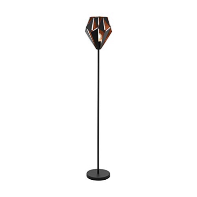 EGLO Carlton 1 iluminación de suelo Negro, Cobre E27 - Iluminación de suelo (Dormitorio, Salón, Negro, Cobre, Acero, II, E27, A,A+,A++,B,C,D,E)