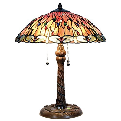 Fascinante lámp. mesa Bella en estilo Tiffany