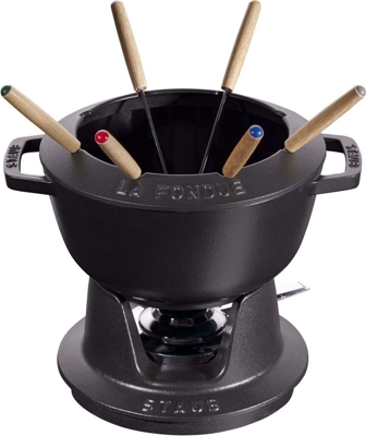 Juego de fondue negro, 20 cm, Fondues