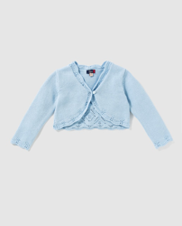 Tizzas - Chaqueta Niña En Azul Con Crochet, precio y Shoptize