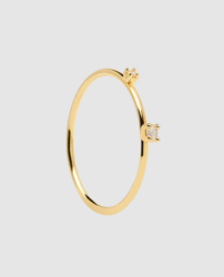 P D Paola - Anillo L´ Essentiel Kaya Gold De Plata Y Circonita en oferta