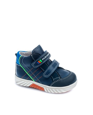 Pablosky - Botas De Bebé Niño Azul Marino Con Pespuntes A Contraste Y Velcro