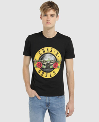 Easy Wear - Camiseta GUNS N ROSES De Hombre Negra De Manga Corta características