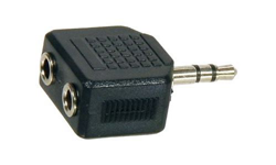 Adaptador Temium mini Jack 3,5 mm macho a 2 hembras en oferta