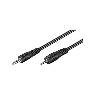 Cable de audio estereo jack 2.5 macho a jack 3.5 macho 2 M Negro
