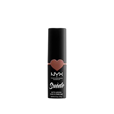 NYX PROFESSIONAL MAKEUP Barra de Labios Mate de Larga duración y Cobertura Total Suede Matte Lipstick Tono 2 Dainty Daze Color Nude, Mujer, Talla únic