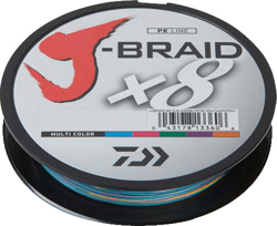Daiwa J-Braid X8 multi color 300m 0,10mm precio