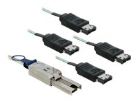 Cable SAS mini 26pin to 4x eSATA (SFF 8088 - 4x eSATA) 1m cable de SATA características